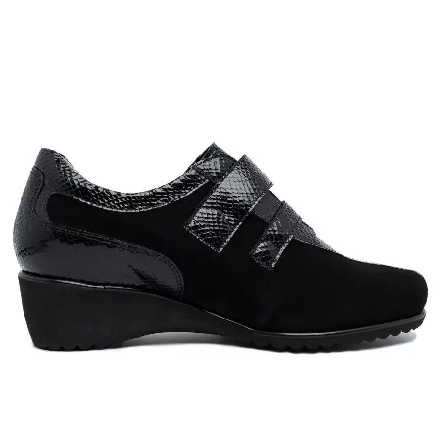 Interno senza cuciture e suola leggera della scarpa Jole Viper Mirror Nero
