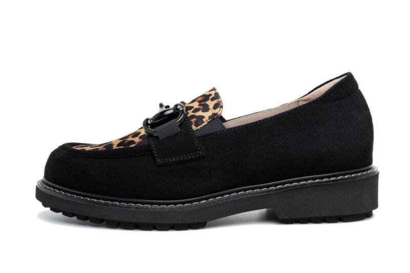 Mia | camoscio nero Leopard