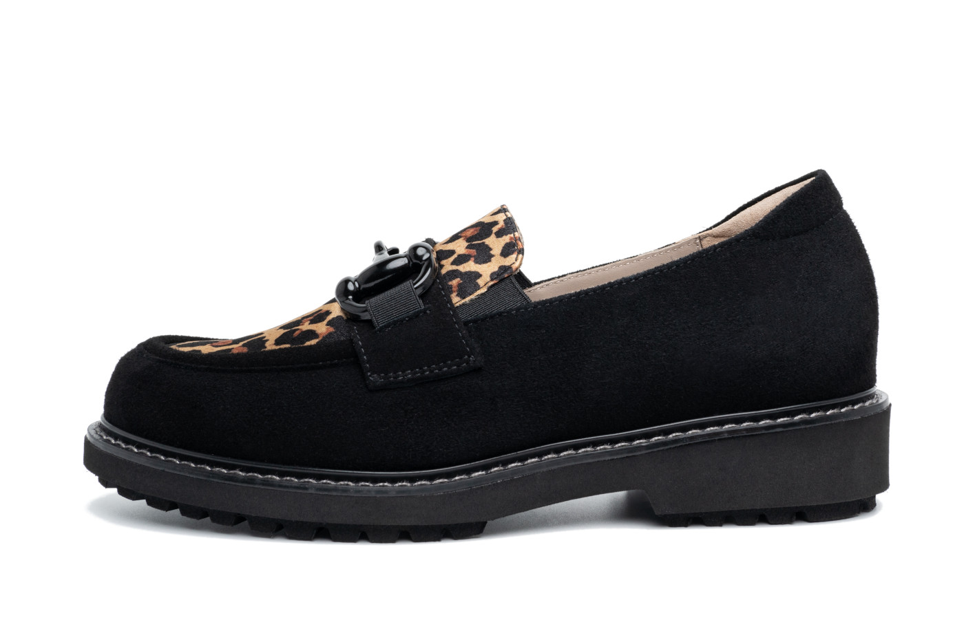 Mia | camoscio nero Leopard