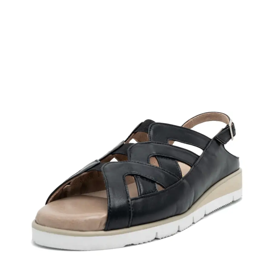 Albatros Sabot Nero in nappa con fibbia regolabile