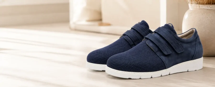 Scarpe predisposte per plantare donna blu con chiusura regolabile Tomasi Shop