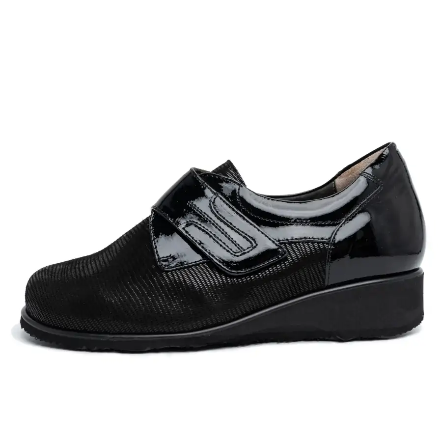 Fulvia Ortho Lucertolina Nero scarpa donna Tomasi Shop con plantare estraibile