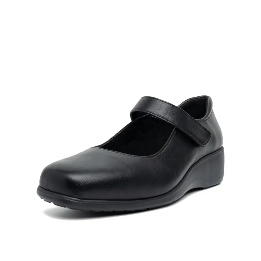 Bebè Nappa Nero con velcro regolabile e calzata M/L