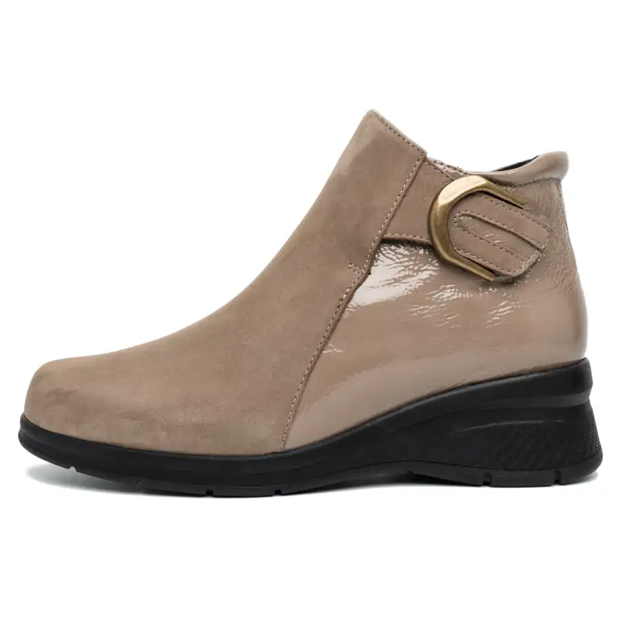 8087 Tronchetto Adorno Taupe tronchetto donna Tomasi Shop con plantare estraibile