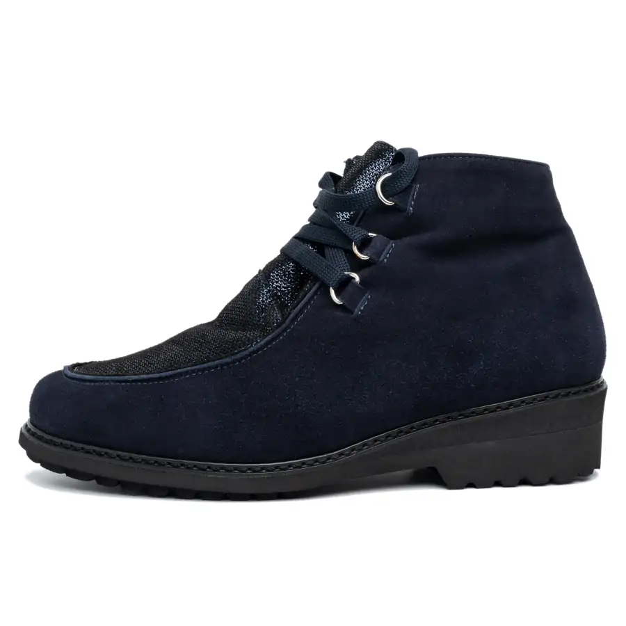 Adina Camoscio Acqua Blu tronchetto donna Tomasi Shop con plantare estraibile
