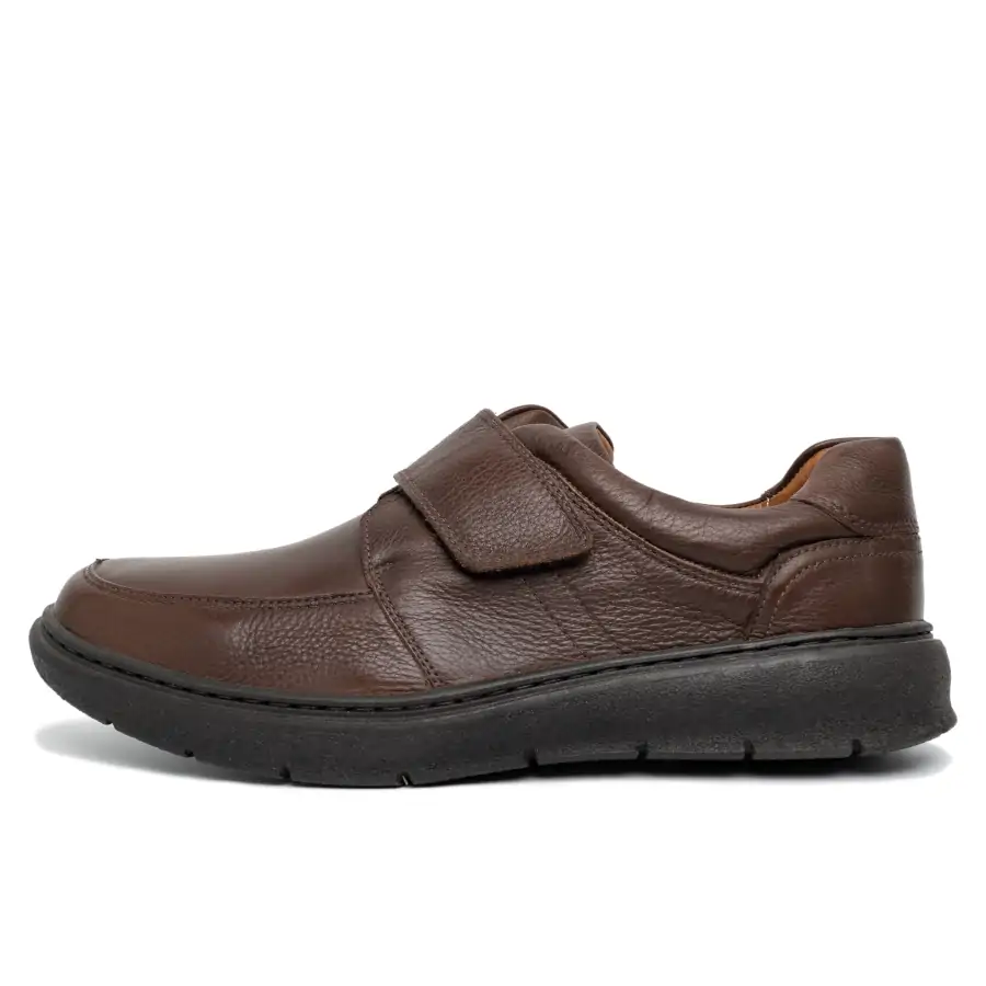 Anatomic Prime Viseu Velcro Vitello Marrone scarpa uomo con plantare estraibile