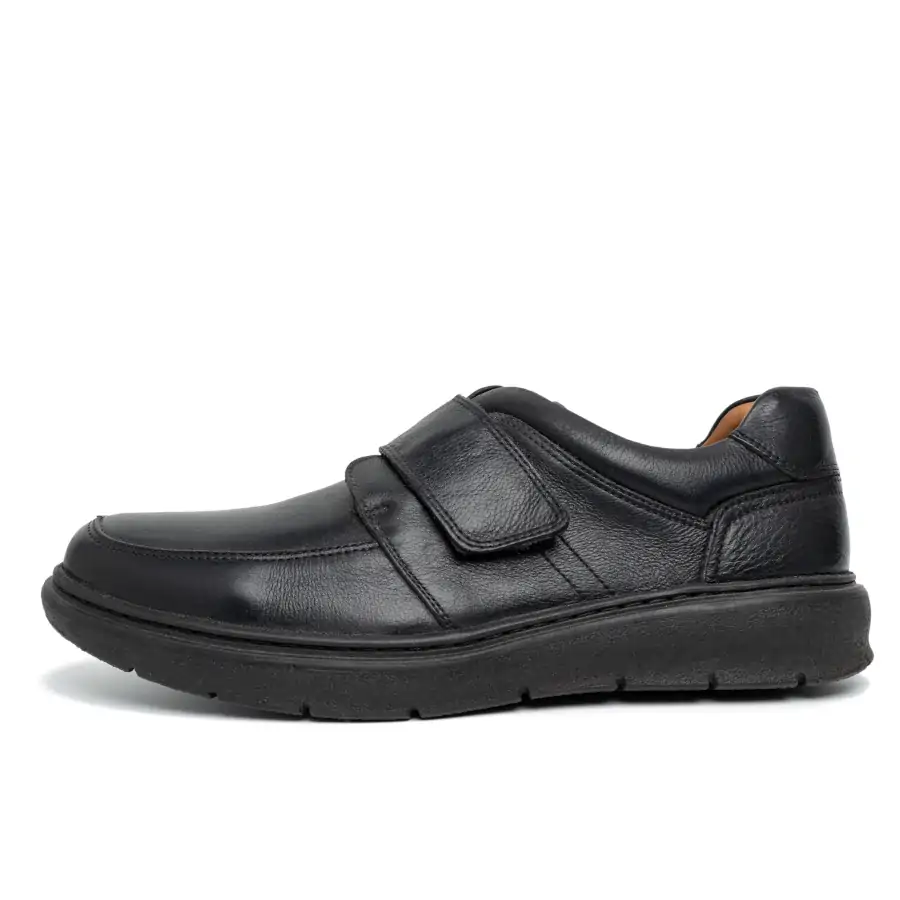 Anatomic Prime Viseu Velcro Vitello Nero scarpa uomo con plantare estraibile