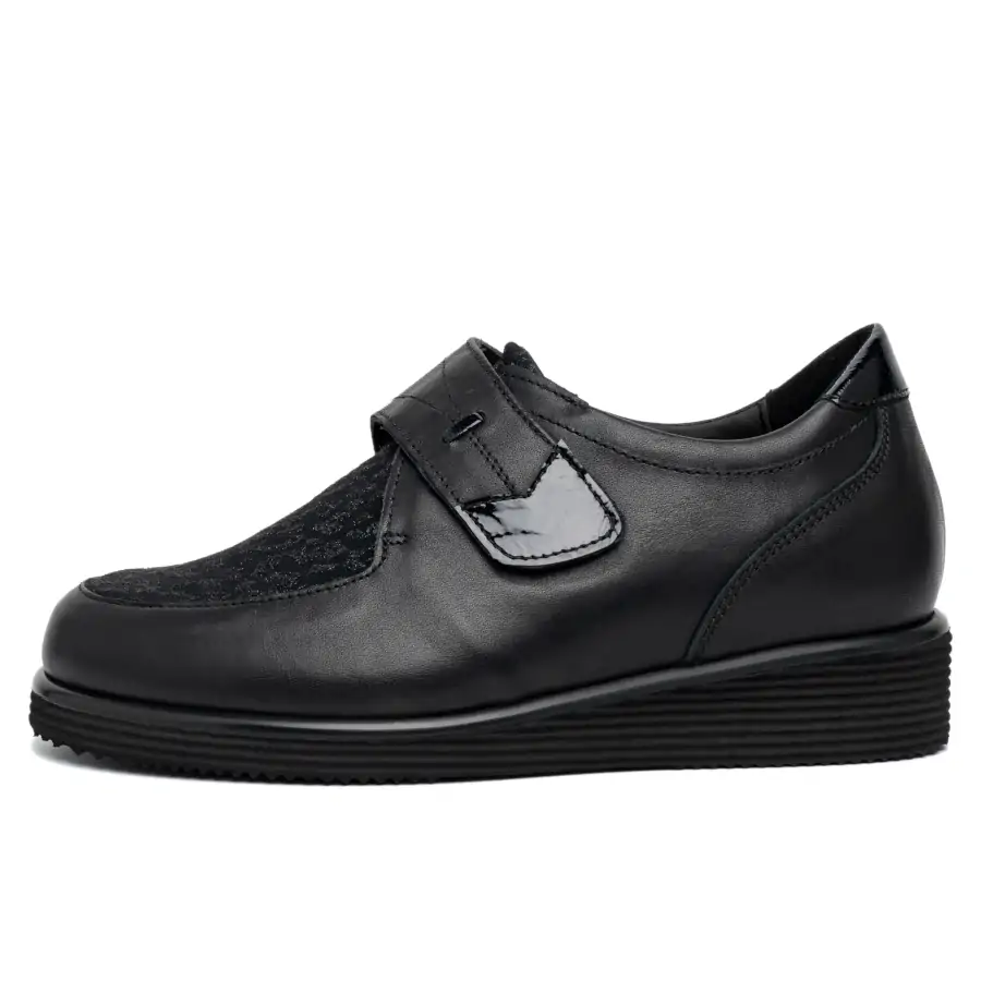 Emilia Micro Vitello Nero scarpa donna Tomasi Shop con plantare estraibile