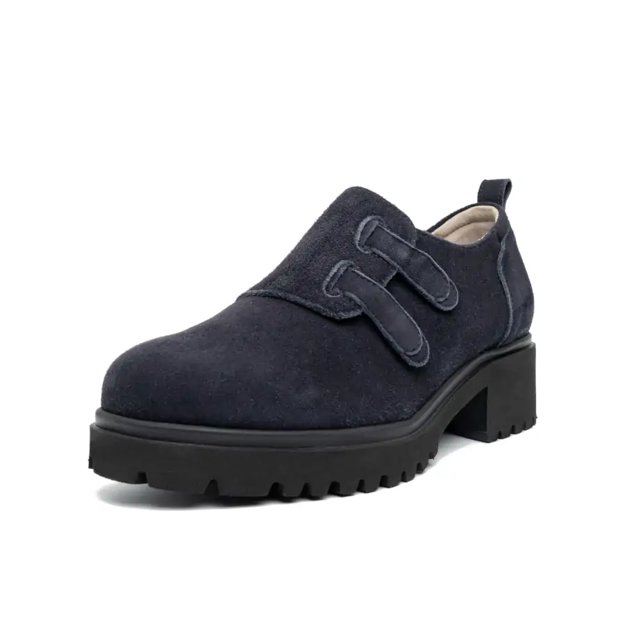Guadalupe Camoscio Blu con doppio velcro regolabile e calzata M/L