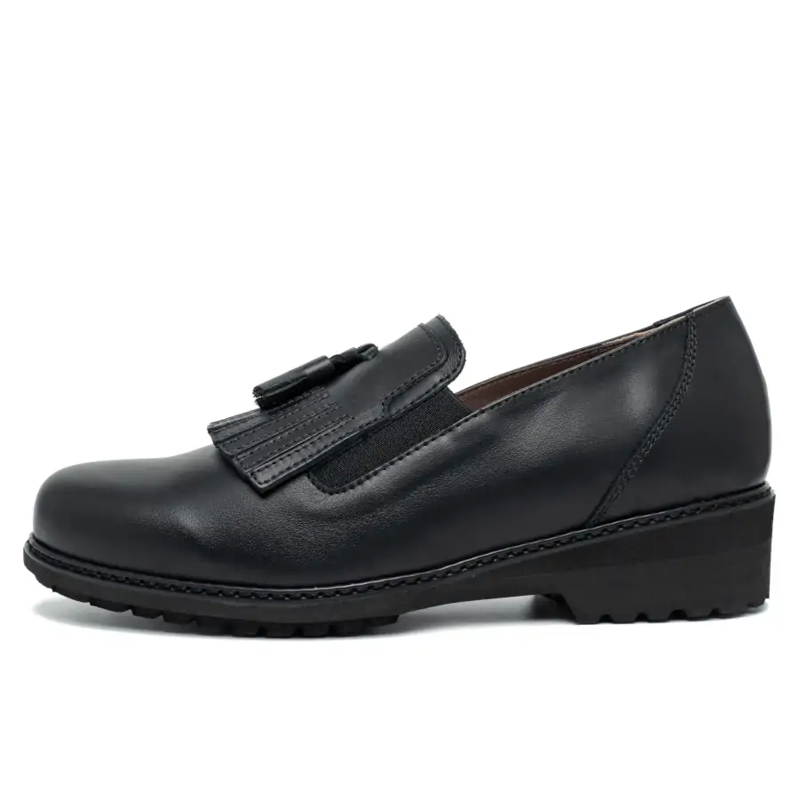 Rosa Vitello Nero mocassino donna Tomasi Shop con plantare estraibile