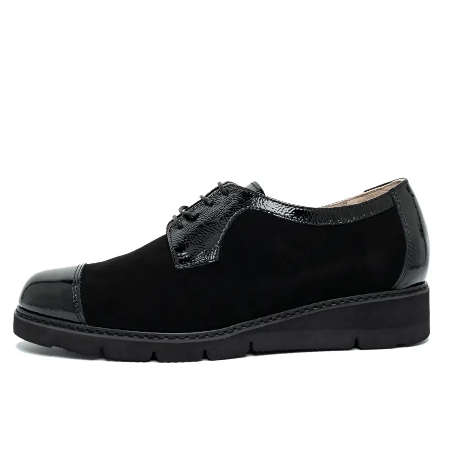Shirly Vernicetta Nero scarpa donna Tomasi Shop con plantare estraibile